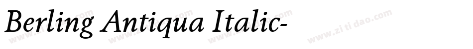 Berling Antiqua Italic字体转换
